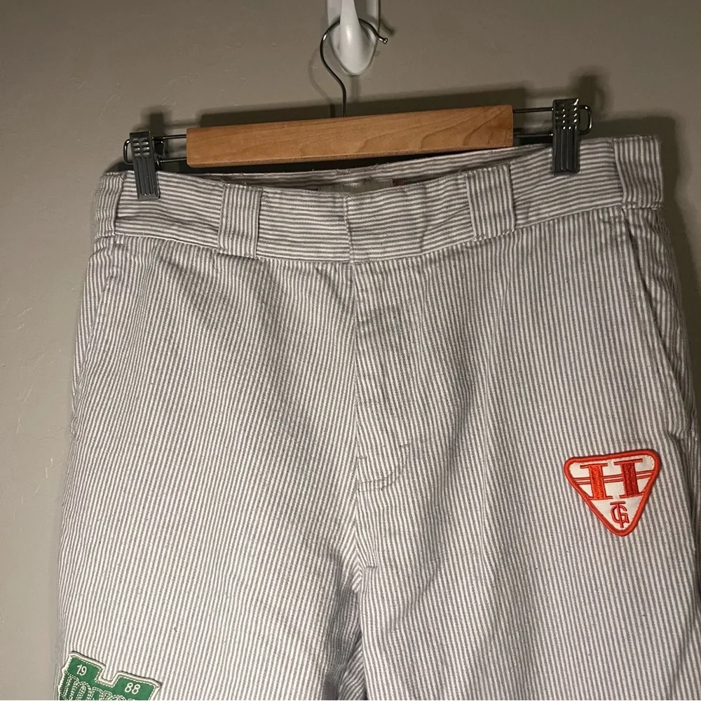 Honor the Gift Mechanic Uniform Striped Sports Patchwork Streetwear Pants - Picture 14 of 15